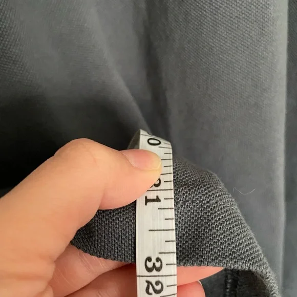 Criquet Organic Cotton Men's Long-Sleeve Polo - Charcoal Size XL EUC
